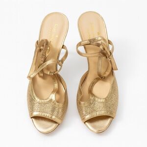 Kate Spade gold platform sandal
